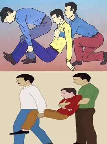 Kollar ve bacaklardan tutarak taşıma (Tezkereci yöntemi)